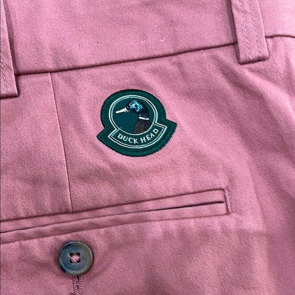 🦆Mens Shorts Flat Front Duck Head 8inch Green Badge Chinos, Like New. - Picture 5 of 7